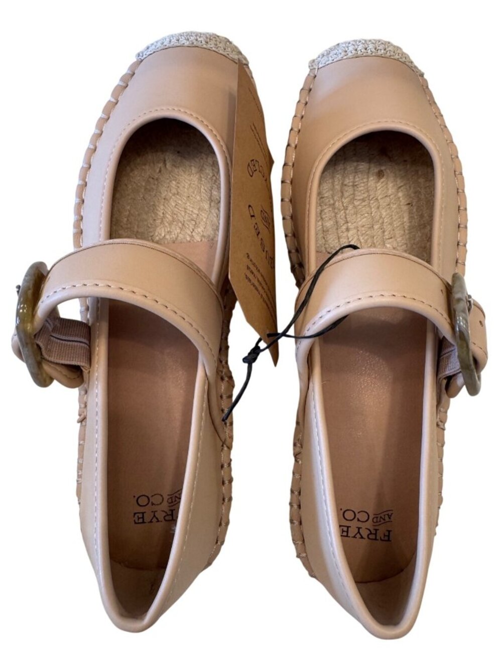 Frye & Co Jantani 9.5 Mary Jane Flat Shoes NWB Nude Beige - Picture 10 of 10